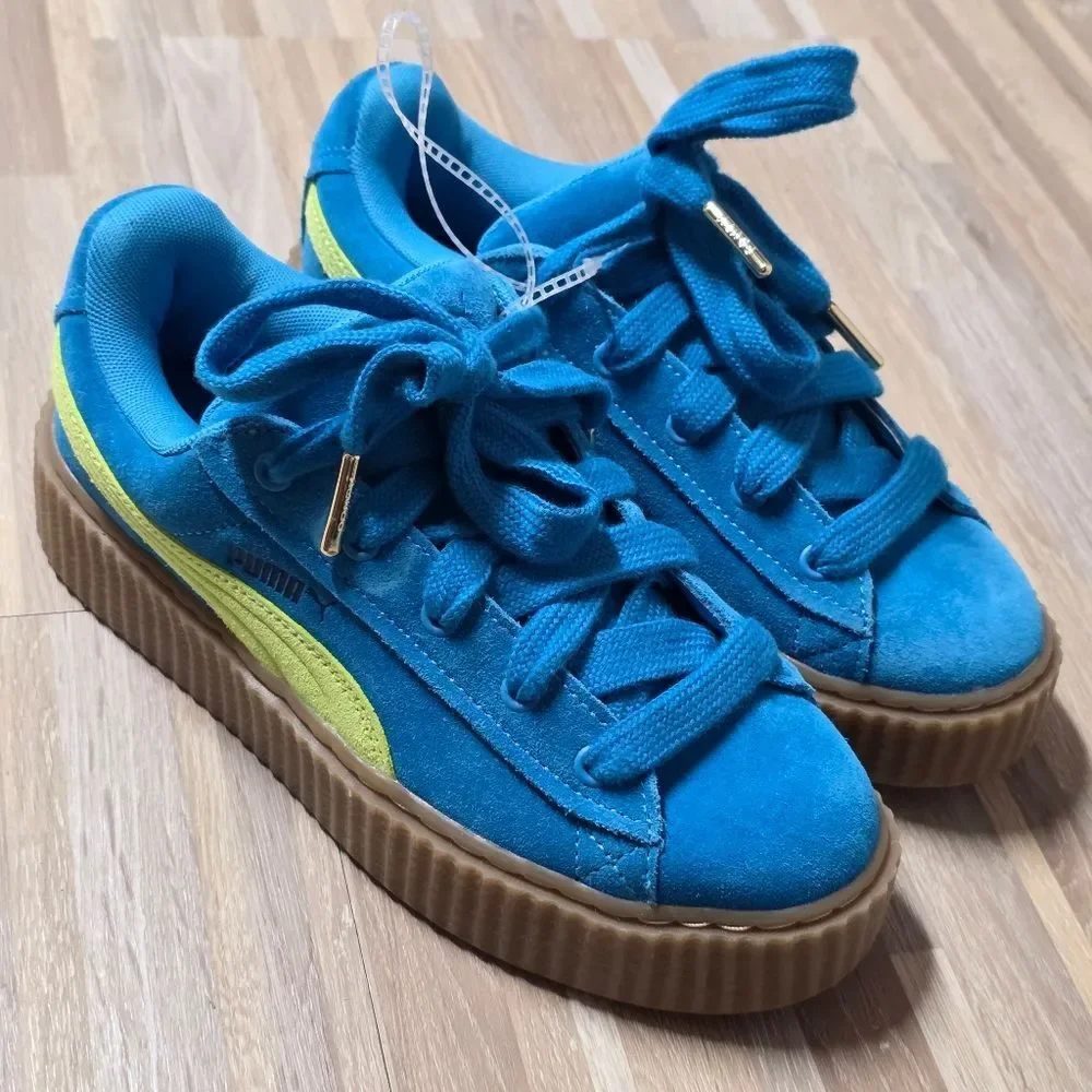 🇬🇪🔸️NWOB Fenty x PUMA Turquoise Creeper Phatty Shoes Youth 5.5
